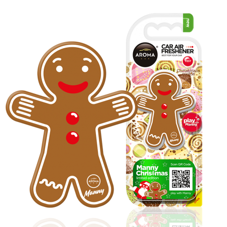 AROMA CAR MANNY - COOKIE CIASTKO - Gingerbread Odświeżacz do samochodu