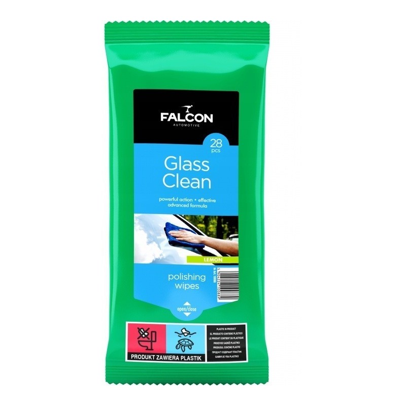 FALCON Chusteczki do czyszczenia szyb GLASS LEMON