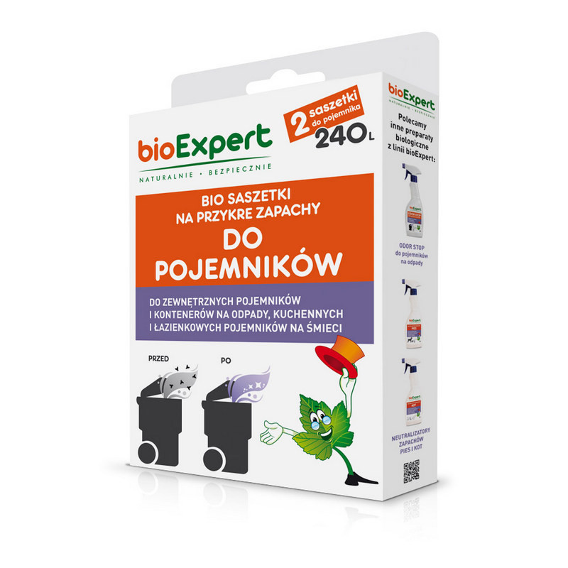 BioExpert, Saszetki antyodor do koszy, 2 szt. Neutralizator zapachów do koszy na śmieci