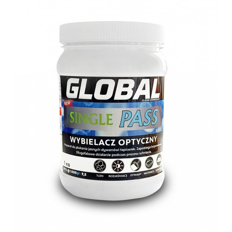 GLOBAL Single Pass S103 proszek do jasnych dywanów i tapicerek 1kg