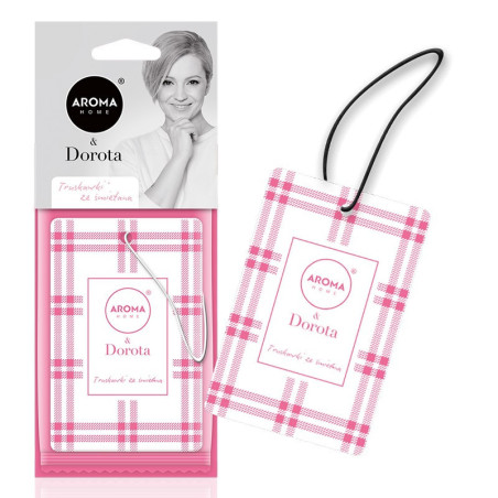 TRUSKAWKI ZE ŚMIETANĄ Zawieszka Zapachowa Celuloza