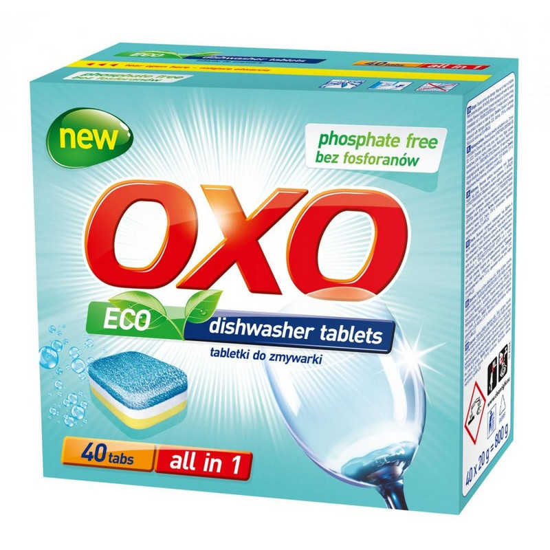 OXO Tabletki do zmywarki ALL IN 1, 40 szt