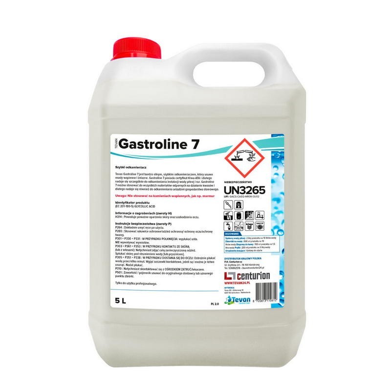 Tevan Gastroline 7 5L - Koncentrat do usuwania kamienia rdzy