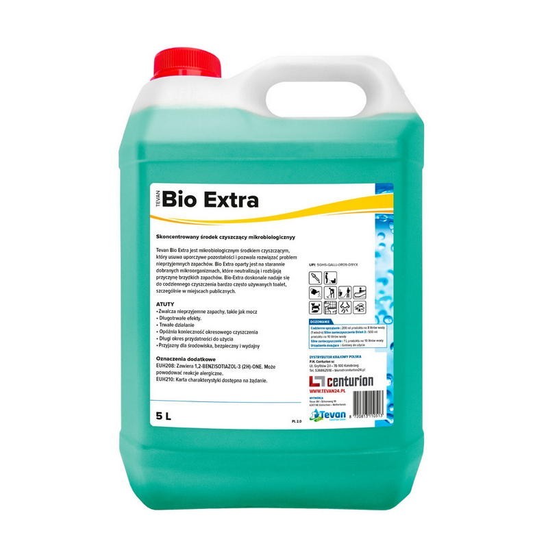 Tevan Bio Extra 5L - Neutralizator zapachów Płyn do toalet eliminuje zapach