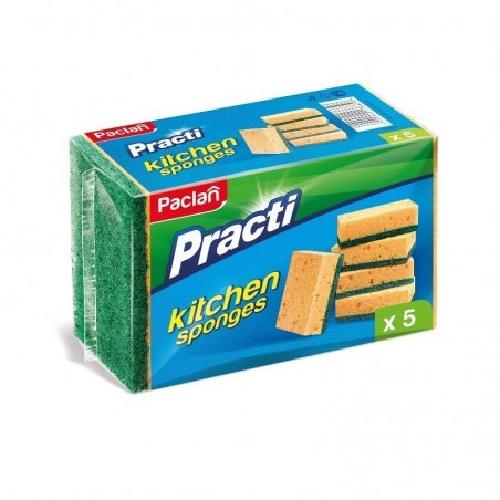 PACLAN PRACTI gąbka do naczyń zmywak XXL 5szt.