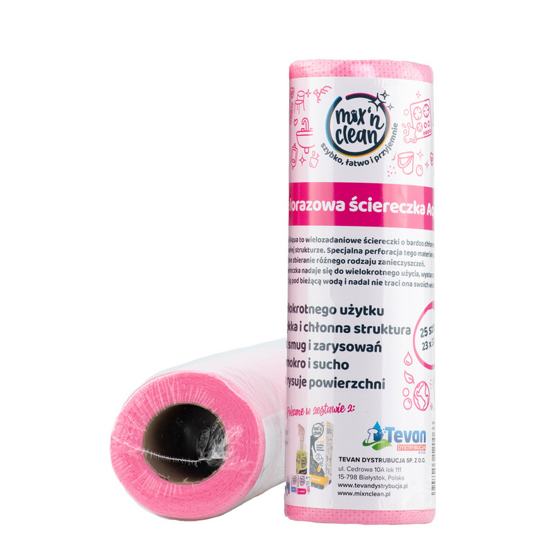 Mix'n Clean Wielorazowe ściereczki AQUA Różowe