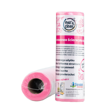 Mix'n Clean Wielorazowe ściereczki AQUA Różowe