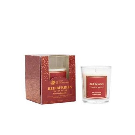 X-MAS Świeca zapachowa CZERWONE OWOCE, 120g LCA LA CASA DE LOS AROMAS