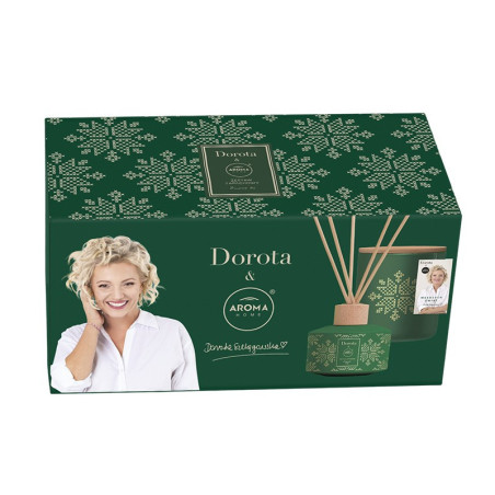 ZIMOWY LAS Zestaw prezentowy świeca + patyczki AROMA Home & Dorota