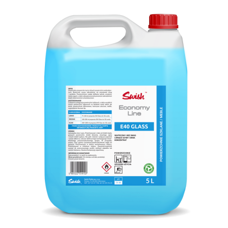 SWISH E40 GLASS 5L – Mycie powierzchni szklanych