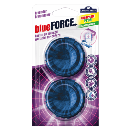 Okrągła kostka do spłuczki LAWENDA – Blue-FORCE 2szt