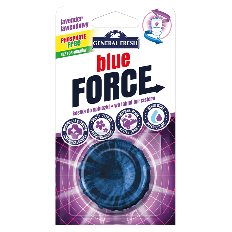 Okrągła kostka do spłuczki LAWENDA – Blue-FORCE General Fresh 1szt