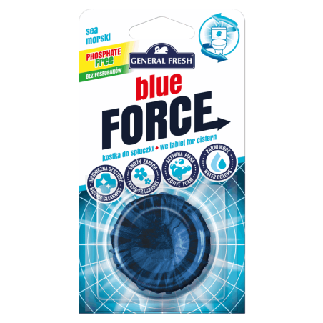 Okrągła kostka do spłuczki MORSKI – Blue-FORCE General Fresh 1szt