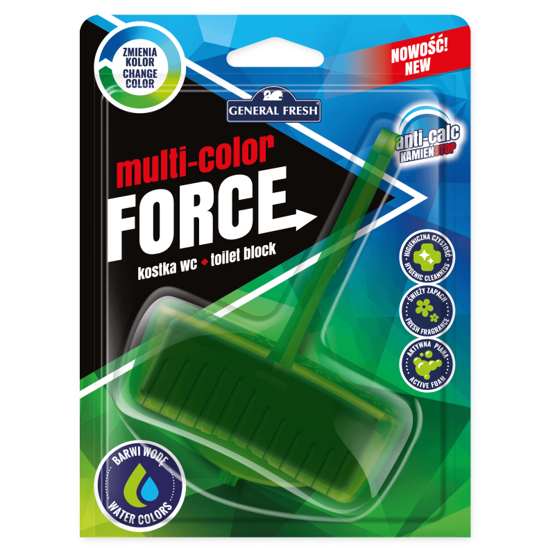 Zawieszka barwiąca wodę do WC LEŚNY Multi Color Force General Fresh 1szt