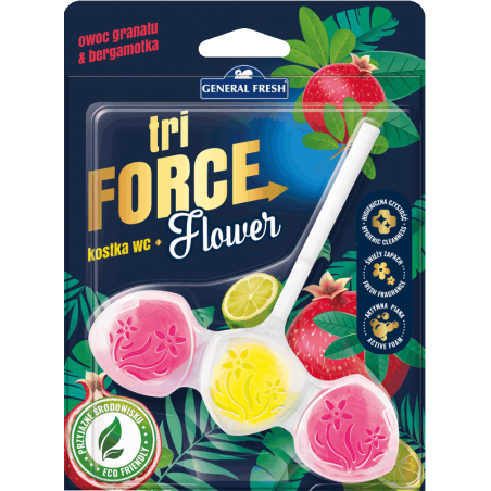 Zawieszka do WC OWOC GRANATU I BERGAMOTKA Tri-FORCE Flower General Fresh 1szt