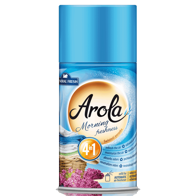 Wkład do automatycznego odświeżacza ŚWIEŻOŚĆ PORANKA puszka 250 ml AROLA General Fresh morning freshness