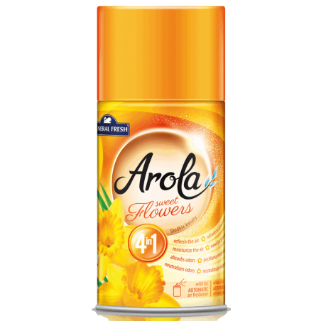Wkład do automatycznego odświeżacza SŁODKIE KWIATY puszka 250 ml AROLA General Fresh sweet flowers
