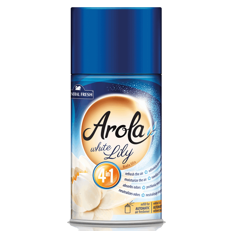 Wkład do automatycznego odświeżacza BIAŁA LILIA puszka 250 ml AROLA General Fresh white lily
