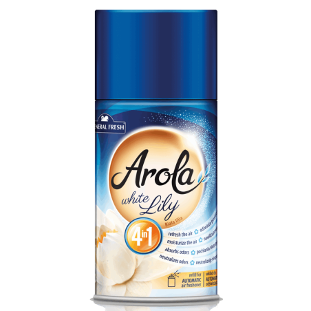 Wkład do automatycznego odświeżacza BIAŁA LILIA puszka 250 ml AROLA General Fresh white lily