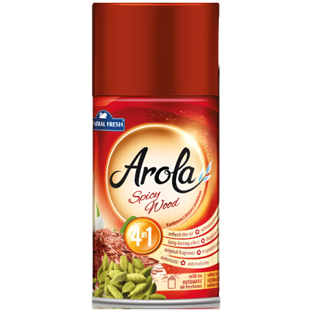 Wkład do automatycznego odświeżacza KARDAMON I DRZEWO SANDAŁOWE puszka 250 ml AROLA General Fresh