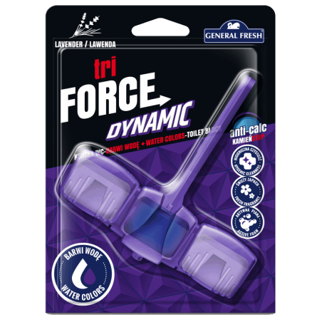 LAWENDA Zawieszka barwiąca wodę w WC Tri-FORCE DYNAMIC General Fresh 1szt