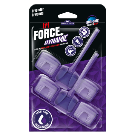 LAWENDA 2szt Zawieszek barwiących wodę w WC Tri-FORCE DYNAMIC General Fresh