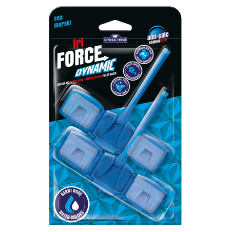 MORSKI 2szt Zawieszek barwiących wodę w WC Tri-FORCE DYNAMIC General Fresh