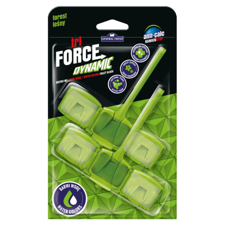 LAS 2szt Zawieszek barwiących wodę w WC Tri-FORCE DYNAMIC General Fresh