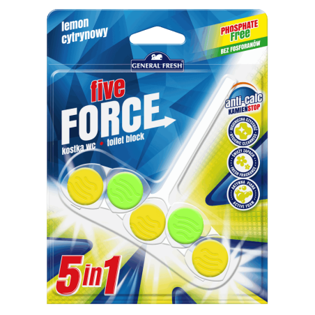 CYTRYNOWA Kostka do WC Five-FORCE General Fresh 1 Szt.