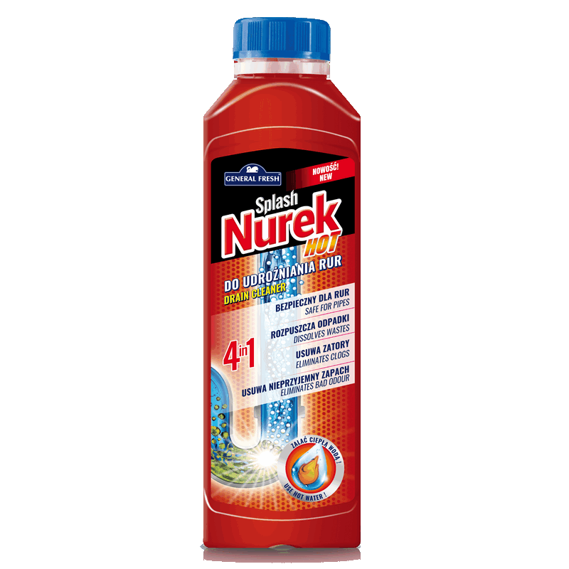 Nurek środek do udrażniania rur na ciepło SPLASH 200g General Fresh