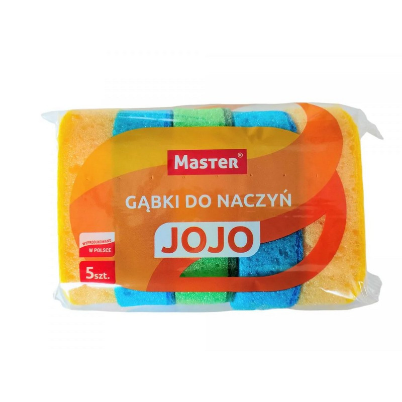 Gąbki kuchenne do mycia naczyń owalna JOJO 5 sztuk MASTER S160