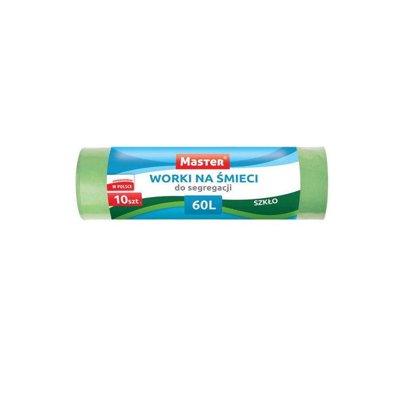 ZIELONE Worki na śmieci 60 litrów 10szt. MASTER S225