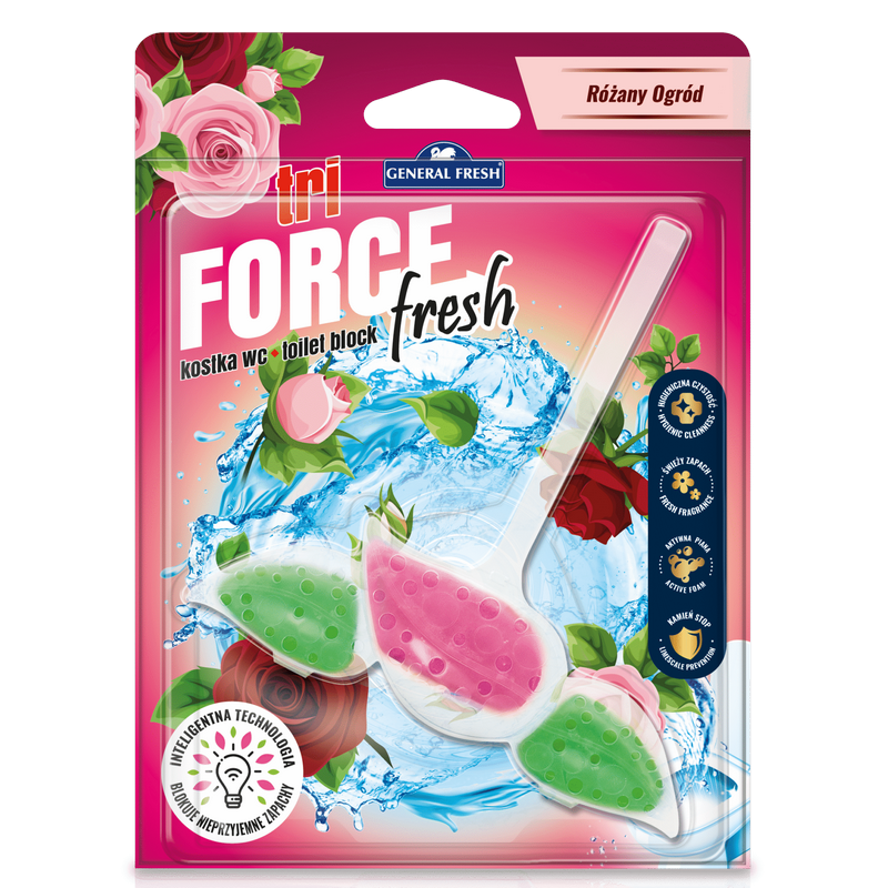 RÓŻANA Zawieszka do WC Tri Force Fresh 1szt. RÓŻANY OGRÓD General Fresh