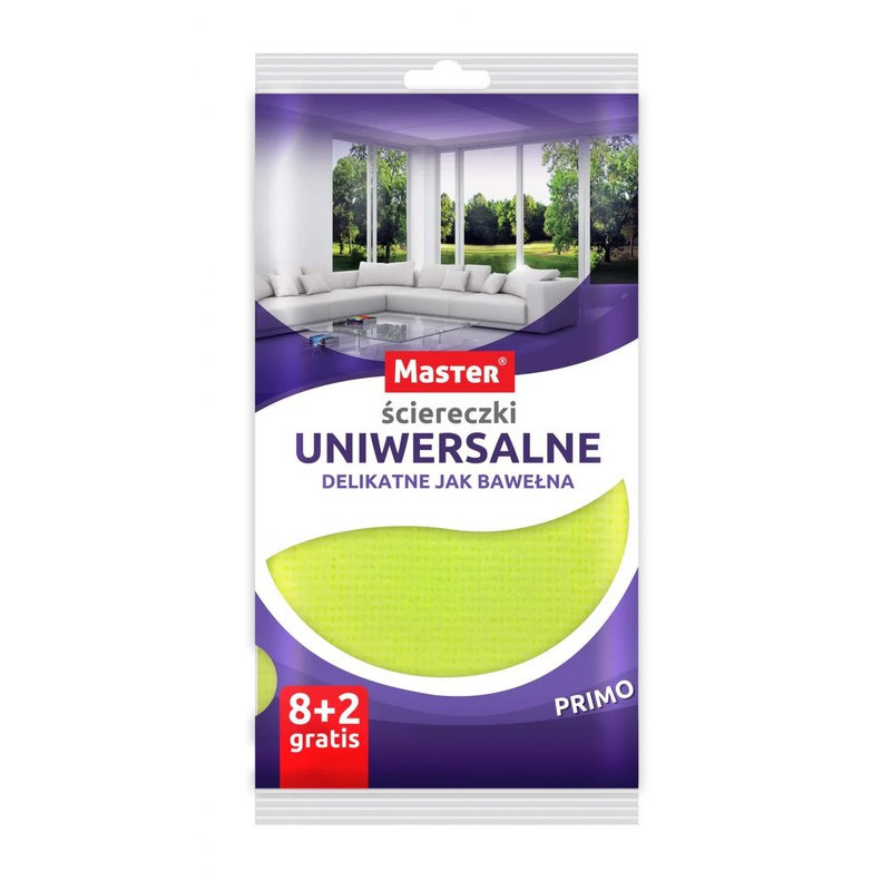 MASTER Ścierka uniwersalna 48x37 cm PRIMO 8+2szt ŻÓŁTA S174
