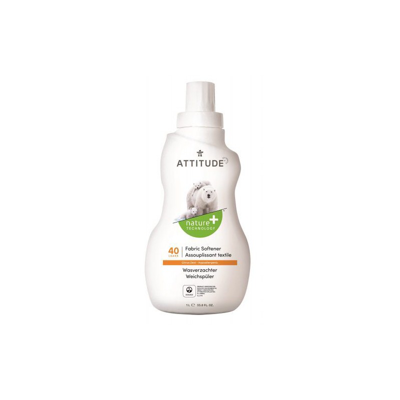 ATTITUDE Płyn do płukania - Skórka Cytrynowa (Citrus Zest) 40 płukań, 1040 ml