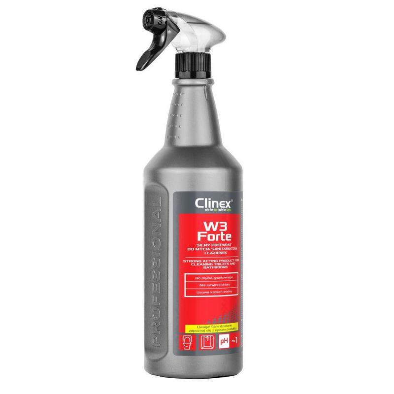 CLINEX W3 FORTE 1L Silny preparat do mycia sanitariatów i łazienek