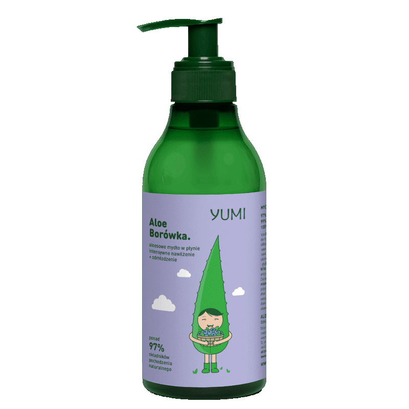 YUMI Aloesowe mydło do rąk BORÓWKA 300ml