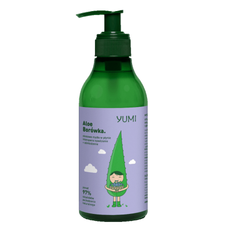 YUMI Aloesowe mydło do rąk BORÓWKA 300ml
