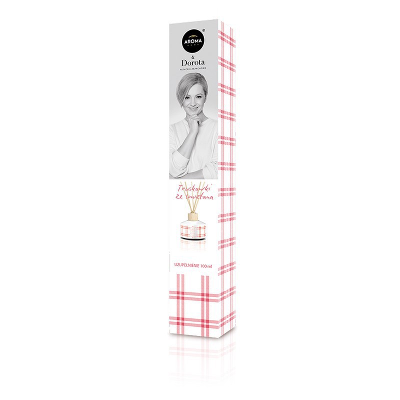 AROMA Home&Dorota REFILL TRUSKAWKA ZE ŚMIETANĄ Patyczki Zapachowe