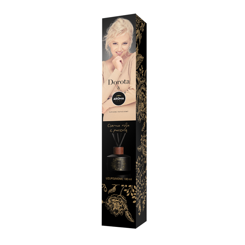 AROMA Home&Dorota RÓŻA Z PACZULĄ REFILL Patyczki Zapachowe 100 ml