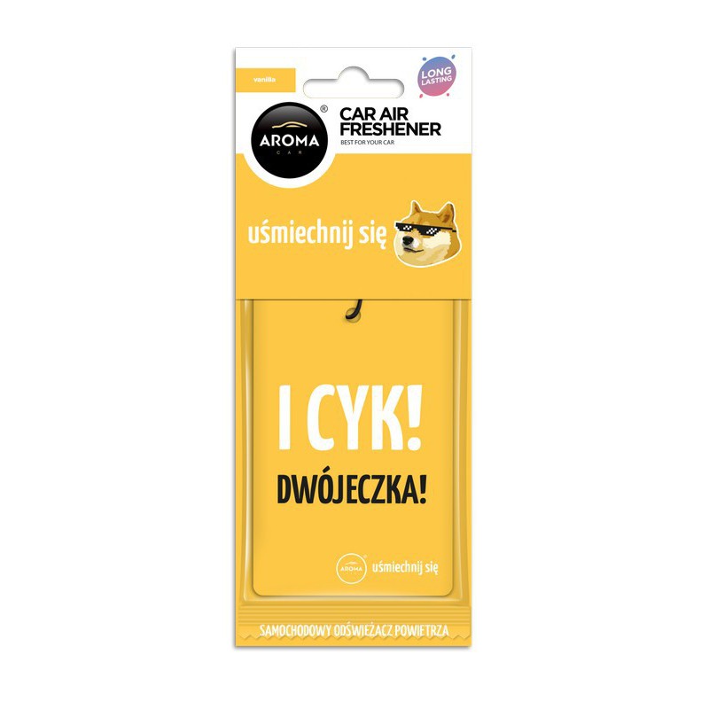 AROMA CAR Uśmiechnij się - VANILLA Odświeżacz do samochodu